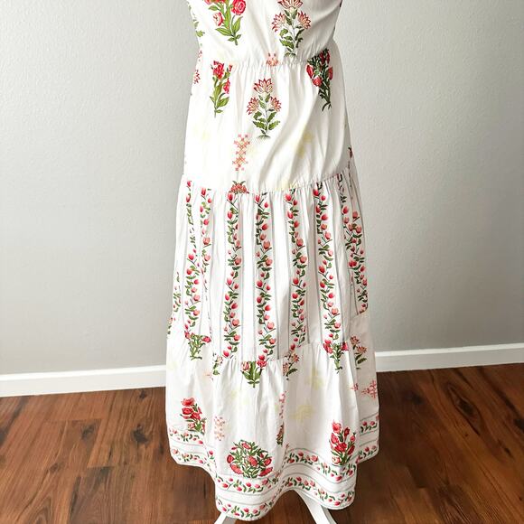 Celina Moon X Anthro Women’s Size XS Boho Floral Ruffle Cotton Maxi Dress NEW - Picture 9 of 15
